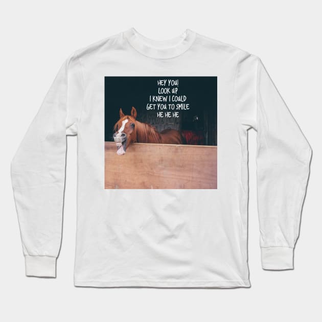 Look Up And Smile Long Sleeve T-Shirt by pauladenoncourt